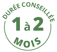 Durée conseillée : 1 à 2 mois