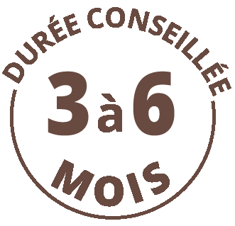 Durée conseillée : 3 à 6 mois
